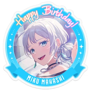 [Sticker] Miku Mahashi Happy Birthday 26-27