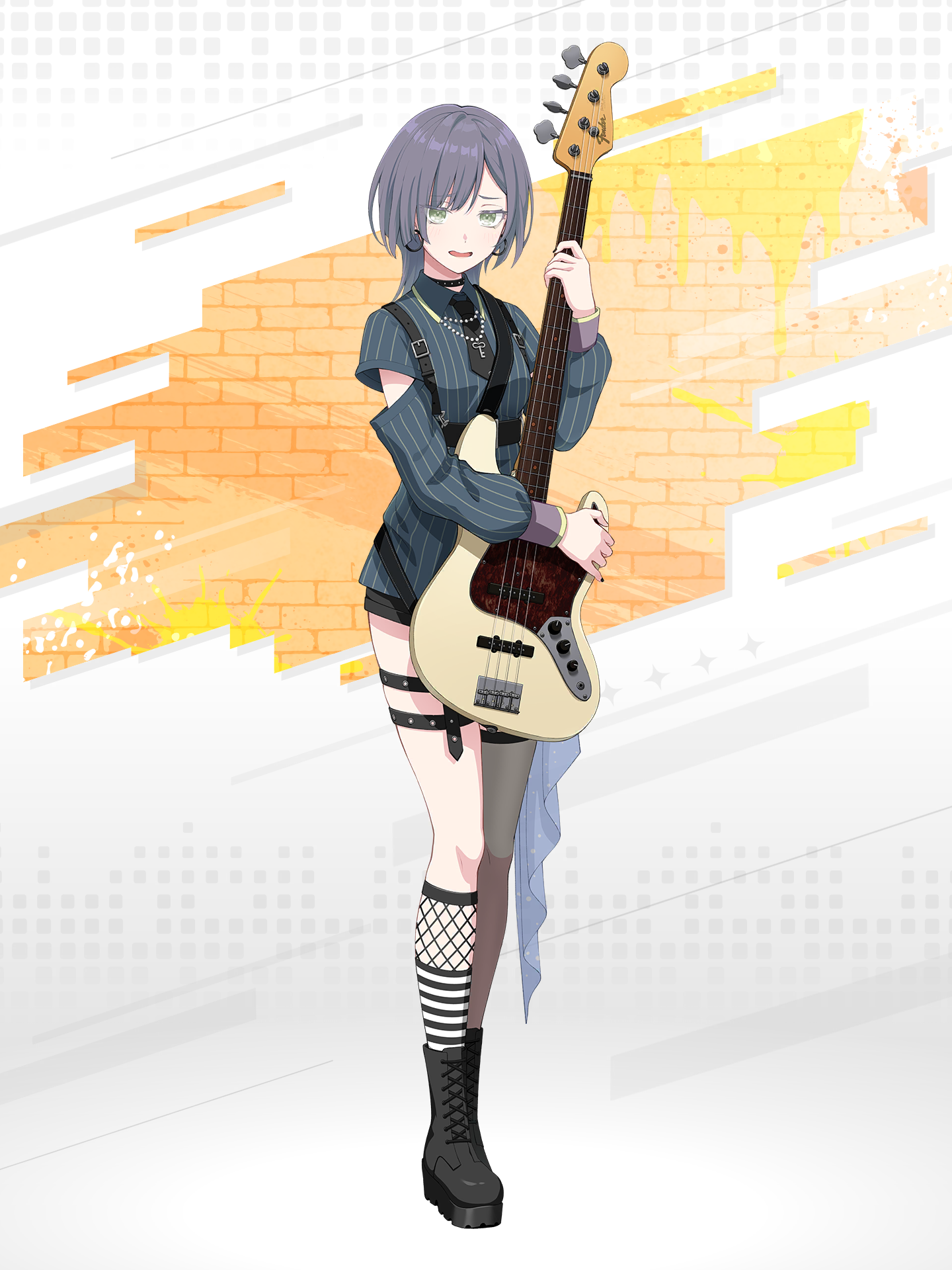 Yomogi Yakura｜Timid Little Bassist Member card original art